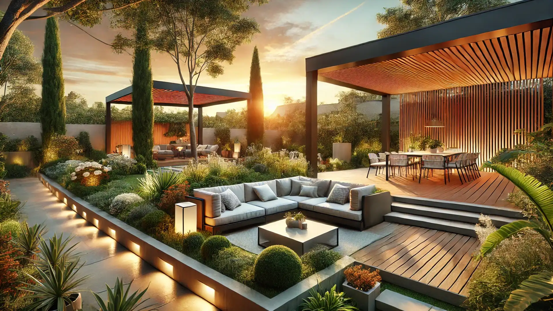 Décoration extérieur jardin moderne : tendances 2024 à adopter